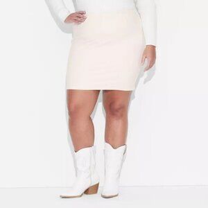 NEW Wild Fable Women's ButterBliss Mini Skirt Off-White